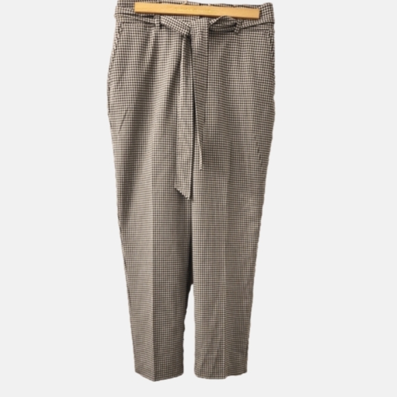 Joie gingham belted waist pants - Picture 2 of 5